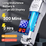 AngFan Professional Hair Clippers for Men - Cordless Clippers & Trimmers Set with LCD Display, 7200RPM High-Speed Motor, 5H Runtime, Wall-Mountable Barber Tools for Home Use & Professional Barbers