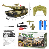 NIWOTA 2.4G Remote Control Army Tank-8 Channels 1:28 RC Tank that Shoot with Toy Soldiers, Auto Demo, Rotating Turret,Light&Sound, All-Terrain RC Military Vehicle Toys Gift for Boys Ages 6 8 9 12