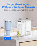 Waterdrop ED04W-L Mega Electric Water Filter Dispenser, Large 27-Cup, 200-Gallon Rechargeable Instant System, NSF/ANSI 42&53&401&372, Reduce PFOA/PFOS, Lead, Chlorine, Does not Lower TDS, White
