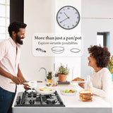 Ceramic Nonstick Cookware Set, Healthy, Non Toxic,17-Pieces Pots and Pans Set | Dishwasher/Oven Safe,PFAS/PFOA Free,Cream White bazova