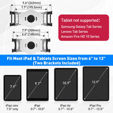 AboveTEK Retail Kiosk iPad Stand, 360° Rotating Commercial POS Tablet Stand, Fits 6"-13" (Screens) iPad mini Pro-Business Swivel Tablet Holder, for Store Office Reception Kitchen Desktop (White)