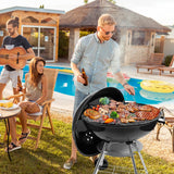 gzcmxh Charcoal Grill - portable BBQ Grill with adjustable air vent, wheels, hanlde - Charcoal Kettle Grill for outdoor, camping, backyard, picnics, party parties