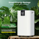 TRAZICO 4,000 Sq.ft Dehumidifier for Basement, 45 Pint Dehumidifiers for Home with Drain Hose, Smart Humidity Control, Auto Defrost, Auto Restart, 24H Timer, for Bedroom, Bathroom, RV, Garage