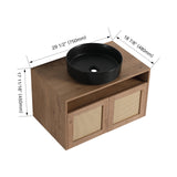 Pluriton 30" Bathroom Vanity with Sink, Floating Vanity Sinks for Bathrooms