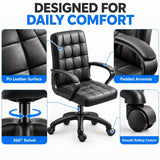 Home Office Desk Chair, Ergonomic Latex Cushion Swivel Chair