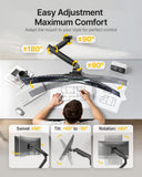 monTEK Monitor Wall Mount for 17-57" Ultrawide, 59.4 lbs, Black