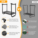 Garden Kneeler Seat Heavy Duty, Upgraded Garden Bench Widened 10.2", Anti-Rust & Anti-Wear, Foldable Gardening Stool