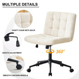Furnimart Swivel Criss Cross Legged Chair with Wheels for Home Office