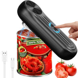 One-Touch Rechargeable Cordless Electric Can Opener, Auto-Stop Smooth-Edge Lid Cutter, Hands-Free Gadget Fits Food, Pet & Soda Cans – for Seniors & Arthritis (Black)