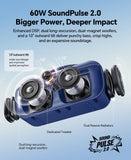 dbsono Portable Bluetooth Speaker Wireless: 100W(Peak) SoundPulse 2.0 with BassBoost, Waterproof Loud Party Speakers, Unlimited Pairing, TWS for Outdoor/Indoor, Beach Vacation Essential, Blue
