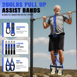 NTIUYOT Pull Up Assistance Bands, Heavy Duty Resistance Band with Handle, Pull Up Bar Assist Bands, Adjustable Height with Feet Straps, Portable Home Gym for Enhanced Strength, Muscle Training