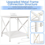 METYERRY 24"x23.6"Large Printer Stand with Power Outlet