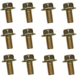 3/8" x 3/4" Flanged Hex Toothed Bolt by Color Zinc Plated, Alloy Steel,Grade 5.(12pcs Pack) by Metalsuberg