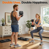 2026 Updated Adjustable Dumbbell Set of 2, 10-in-1 Weights Dumbbell Set with Storage Box, 110lbs/55lbs Adjustable Weights with Anti-slip Silicone Grip, Weight Set For Home Gym Suit both Men and Women