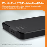 WD 6TB Elements Portable External Hard Drive for Windows, USB 3.2 Gen 1/USB 3.0 for PC & Mac, Plug and Play Ready