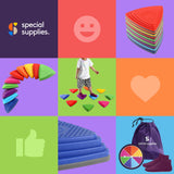 Special Supplies 10 Stepping Stones for Kids Indoor and Outdoor Balance Blocks Promote Coordination, Balance Strength Child Safe Rubber, Non-Slip Edging