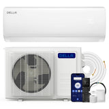 DELLA Econo Series 17000 BTU 17 SEER2 Mini Split Air Conditioner, Cools up to 1000 Sq. Ft, Works with Alexa and Wifi, 230V Heater Ductless Inverter System with Heat Pump, 16.4ft Installation Kit