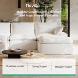 Novilla 104.3" Modular Cloud Couch, Modern Sectional Sofa with Smarts Coil® Support