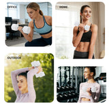 Adjustable Dumbbell Set of 2 Total 20 Lbs 4-in-1 Each 4lb 6lb 8lb 10lb 1s-Adjust Dual-Stable Free Weights for Women Men Home Gym Outdoor Workouts (White [20LBS Total])
