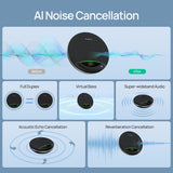 YealinkSP96 Bluetooth Speakerphone with (1308173) Dongle Support Daisy-Chain 26H Talk Time Teams Certified 65mm Conference Speaker and 6 Microphones Array LCD Screen Smart AI Noise-Canceling