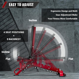 Major Fitness Weight Bench - 1300LBS Weight Capacity and 36 Adjustable Positions Strength Training Bench for Garage and Home Gym Workouts (Red) MAJOR LUTIE