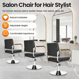 ZAWAYINE Barber Chair Salon Chair for Hair Stylist Hair Chair for Barbershop Home Height Adjustable & 360° Swivel Styling Salon Chairs Spa Beauty Salon Equipment, Max Load Weight 440Lbs