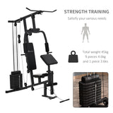 Soozier Multifunction Home Gym System, Workout Station with 99Lbs Weight Stack, for Full Body Exercise Soozier