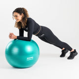 Core Balance Exercise Ball for Workouts, Anti-Burst and Slip Resistant, Swiss Yoga Ball for Pregnancy, Stability, Fitness and Physical Therapy, 4 Sizes, with Pump (25" / 65cm Teal) Core Balance