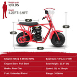 BRM100 Mini Dirt Pit Bike 105cc 4-Stroke Off Road for Teens Adults 220 LBS