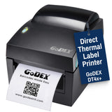 McAuley Labels GoDEX DT4x+ 4" Direct Thermal Shipping Label Printer - Retail & Warehouse Printer - 203 DPI, USB/Serial/Ethernet