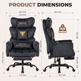 Big and Tall Office Chair,Wide Criss Cross Legged Chair with Flip Arm, Grey