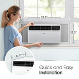 6,000 BTU Dual Inverter Smart Window Air Conditioner, 115V, Cools 250 Sq. Ft., Ultra Quiet Operation LG