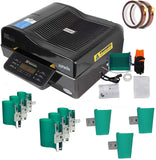 3D Vacuum Sublimation Heat Press Machine Muti-fuction Sublimation Machine Kit with 9 Pieces Rubber Clamp