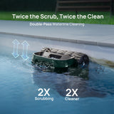 Beatbot AquaSense 2 Pro robotic pool cleaner, Unmatched 5-in-1 Cleaning, Surface Parking, Skimmer with APP Control, Water Clarification, for Pools up to 3,875 Sq.ft – Dark Green