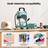 Hat Heat Press Machine with 2 Platens & Caps Stretcher, Hat Press Heat Machine for Caps with Memory Mode