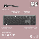 Wireless Keyboard, Sleek Design, Switch Typing, Quiet Typing, Bluetooth, Multi-OS, Windows, Mac, Chrome - Graphite Logitech