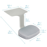 ECR4Kids The Surf Portable Activity Lap Desk with Cushion