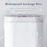 ELPHECO 2 Pack Bathroom Motion Sensor Trash can 2.5 Gallon + 2 Gallon Automatic Garbage Can Bathroom Decor, Slim Plastic Smart Trash Bin with Lid, Garbage can for Kitchen, Office, White, 2 Pack