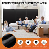Siebwin 3 Panel Folding Privacy Screens with Wider Feet, 12 Ft Portable Room Partition for Room Separator