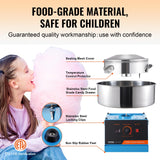 VEVOR Cotton Candy Machine Commercial, 1000W Electric Floss Maker with Stainless Steel Bowl, Sugar Scoop, Storage Drawer, Perfect for Home, Carnival, Kids Birthday, Family Party, Blue