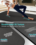 Extra Long & Wide Thick Yoga Mat for Tall Men & Women, 84'' x 32'' x 7mm Oversized Yoga Mat Double-Sided Non Slip, Pro TPE Yoga Mats with Strap MRZZATA