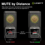 RAY Microphone with Autofocus for Your Voice - Mute by Distance and Mute Button - for Podcasts, Streaming, Content and Music in Studio Quality - 1" Studio Condenser Capsule Lewitt