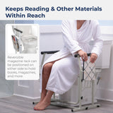 Drive Medical RTL12079 Toilet Safety Frame, Bathroom Grab Bar for Toilets, Freestanding Toilet Rail for Stability, For Users Up to 300 Pounds, White