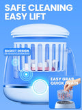 Dental Ultrasonic Retainer Cleaner Machine: Nicwell 200ML Dental Cleaning Pod for Denture, Mouth Guard, Night Guard, Braces, Tray, Aligner 45kHz Cleaner with Protection Design & Digital Timer