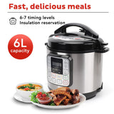 16 in 1 Multi Cooker, Dishwasher Stainless steel Pressure Cooker for Slow Cooker Rice Cooker Steam Pot Food Warmer (US Plug 110V)
