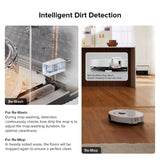 roborock S8 Max Ultra with Auto Water Refilling and Drainage System Robot Vacuum and Mop, FlexiArm Design, Smart Dirt Detection, Self-Emptying, 8000Pa Suction for Various Floors, Pet Hair, White