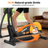 pooboo Elliptical Machine, Elliptical Exercise Machine with 16-Level Resistance& Hyper-Quiet Magnetic Driving System, Elliptical Machine for Home with LCD Monitor&16IN Stride, 350LBS Weight Capacity