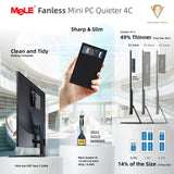 MeLE Fanless Mini PC Quieter 4C N150, 16GB RAM 512GB Storage, Win11 Pro
