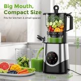 COWSAR Juicer Machines with 6.1" Large Chute, Cold Press Juicer for Whole Fruits & Vegetables, Easy to Clean, High Juice Yield, Home Juicer for Makes Juice, Nut Milk