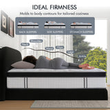 Marine Moon 14 Inch King Mattress in a Box, Medium Firm Breathable Memory Foam with Individually Pocketed Coils for Motion Isolation&Back Pain Relief,CertiPUR-US & Oeko-TEX Certified